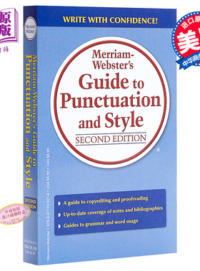 现货 【中商原版】英文原版Guide to Punctuation and Style 韦氏英语指南 标点符号和风格指南  写作指南