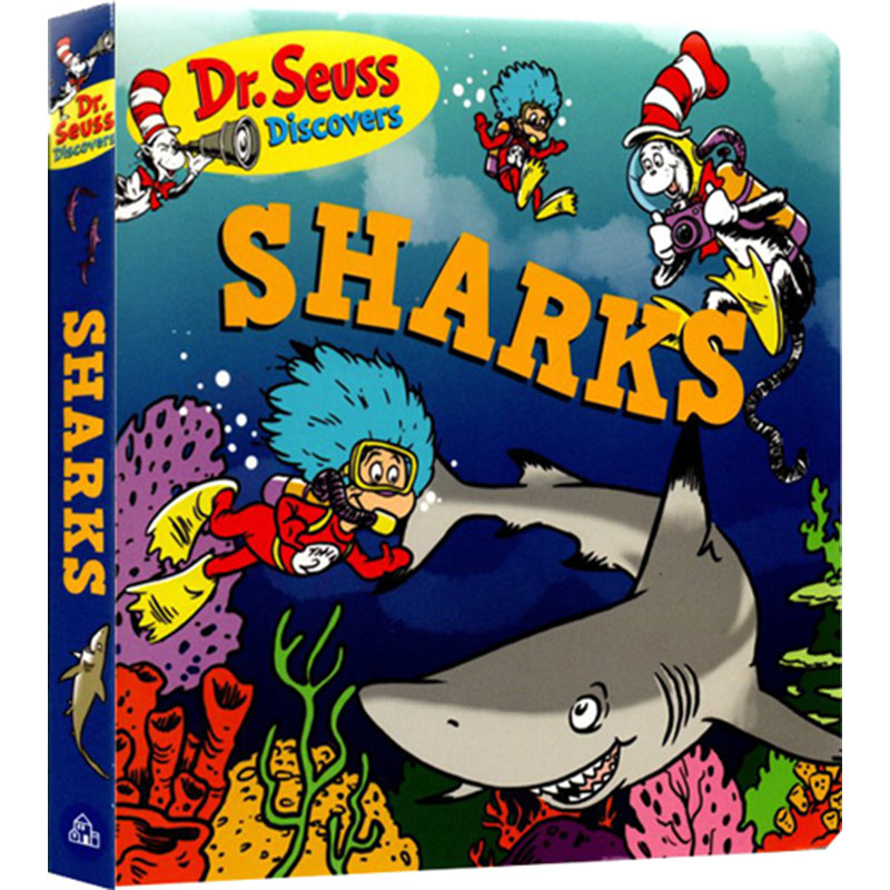 【预售】英文原版 Dr. Seuss Discovers Sharks 苏斯博士发现 鲨鱼 Random House Books 鲨鱼种类特征知识大全儿童科普绘本书籍