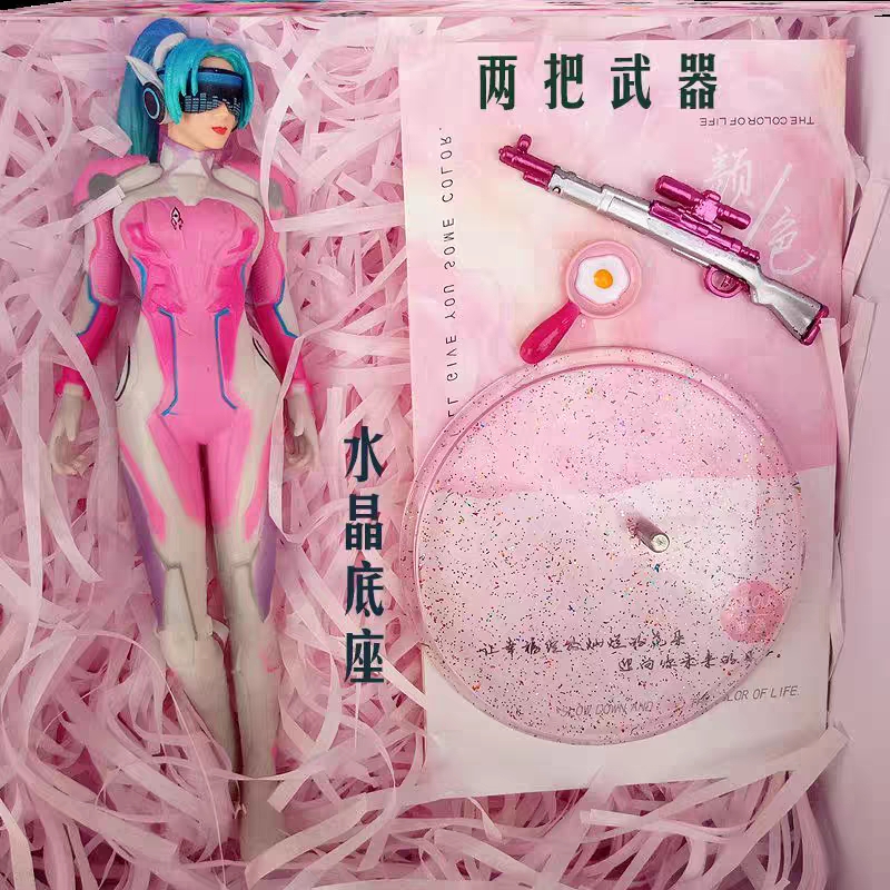 和平精英火箭少女101摩托车皮肤人物手办模型玩具摆件礼物包装