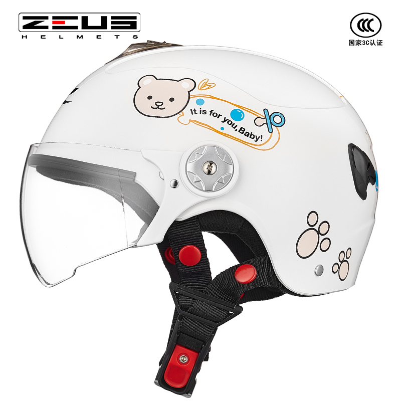 台湾瑞狮儿童头盔电动摩托车小孩子宝宝安全帽男女3C认证夏季半盔