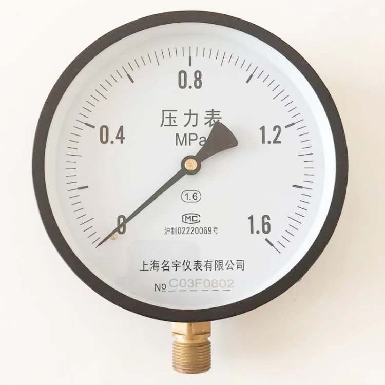 Y150MM直径压力表耐高温蒸汽锅炉气压表消防管道4分水压表1.6MPA