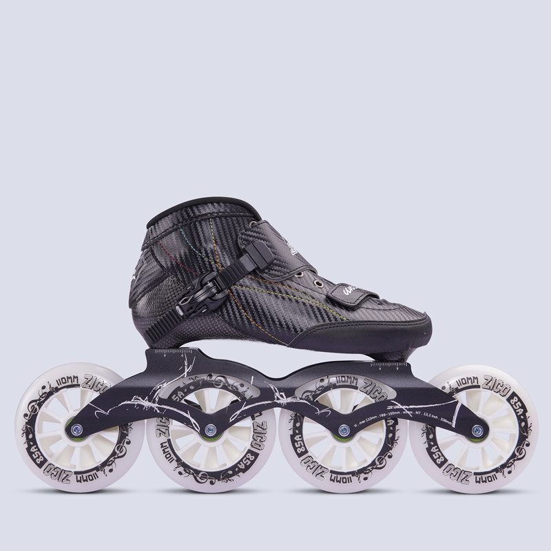 速滑鞋专业碳纤维速度轮滑鞋成人男女比赛竞速儿童大轮速度滑冰鞋