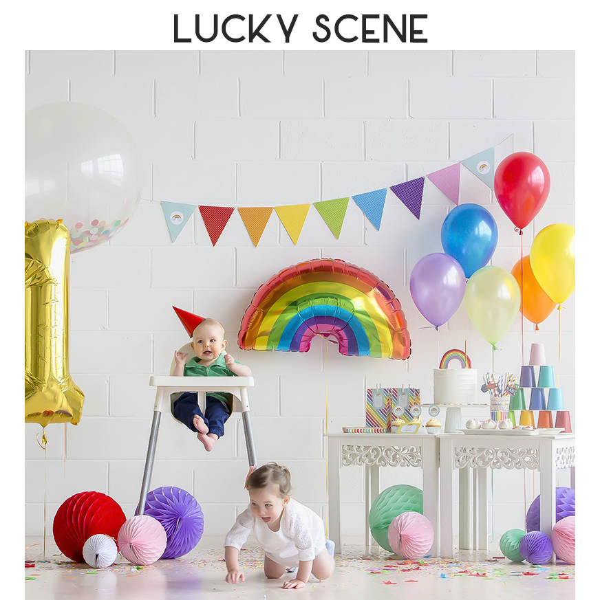 【吉祥道具】天气气球彩虹月亮太阳笑脸云朵铝箔儿童生日派对