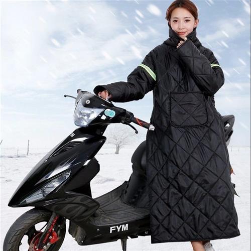 防寒挡风衣冬季加绒加厚电动电瓶女士摩托电单电车防风罩防雨防水
