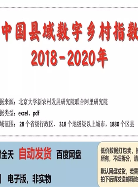 2018-2020年中国县域数字乡村指数