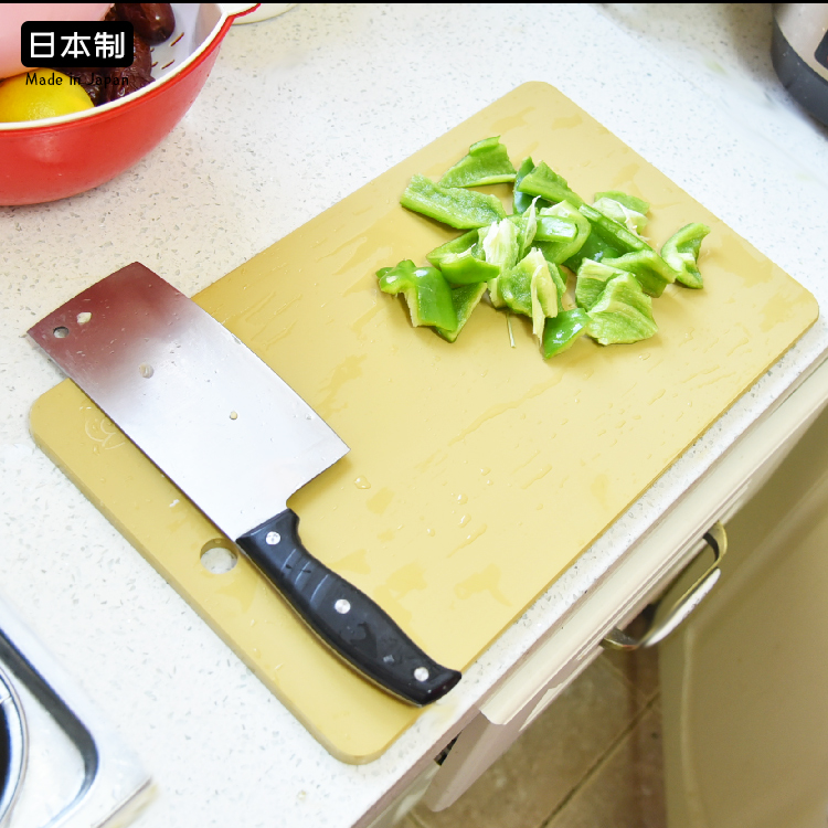 日本进口案板月星砧板双面合成橡胶刀板日式防霉家用长方形切菜板
