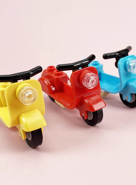 兼容乐高MOC小颗粒积木小绵羊迷你摩托车自行车人仔单车拼装玩具