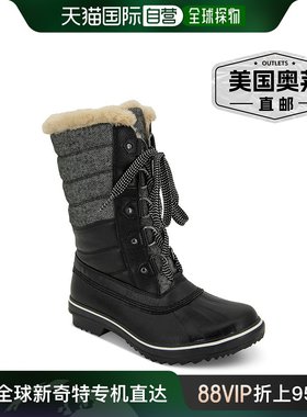 jambu西伯利亚女式寒冷天气皮革冬季靴和雪地靴 - 黑色 【美国奥
