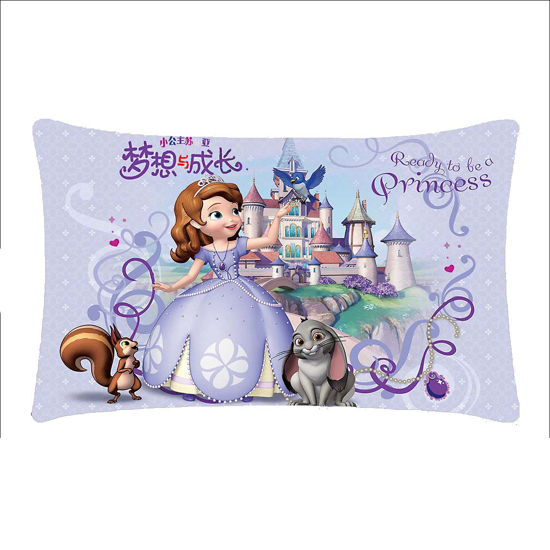 动漫迪士尼苏菲亚小公主女孩枕头中小学生枕套儿童抑菌腰垫午休枕