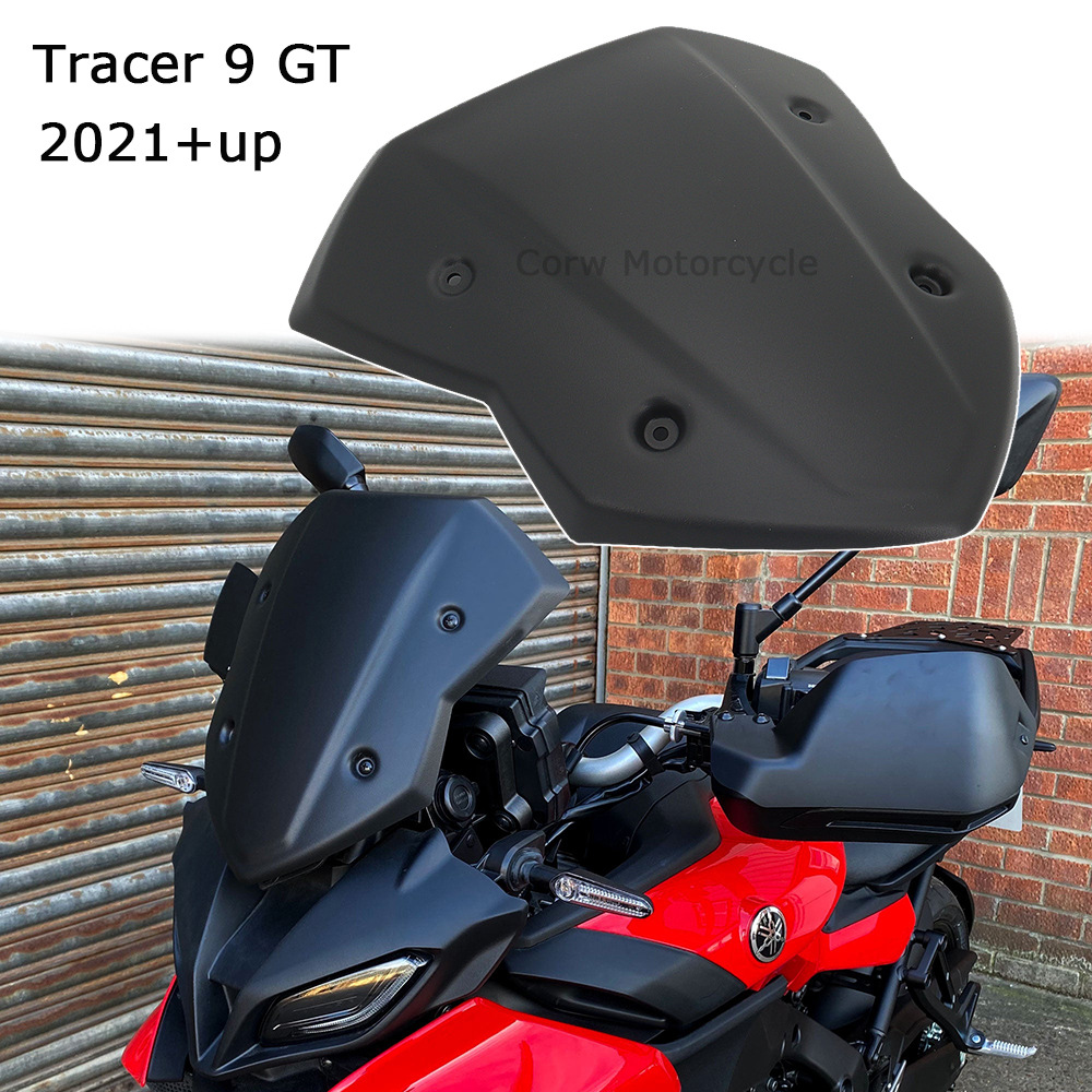 适用于雅马哈 Tracer 9 Tracer9 GT 2021 摩托车改装件哑黑前挡风