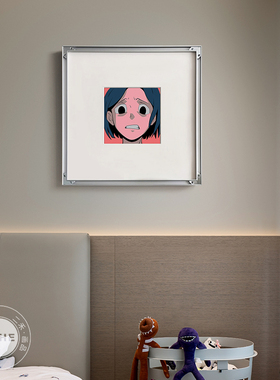 Aokizy现代艺术挂画客餐厅大气装饰画卡通夸张表情画小众反框摆画