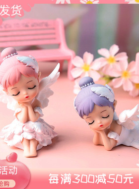 新款芭蕾女孩贝拉公主蛋糕装饰摆件小天使安妮宝贝生日甜品台装扮