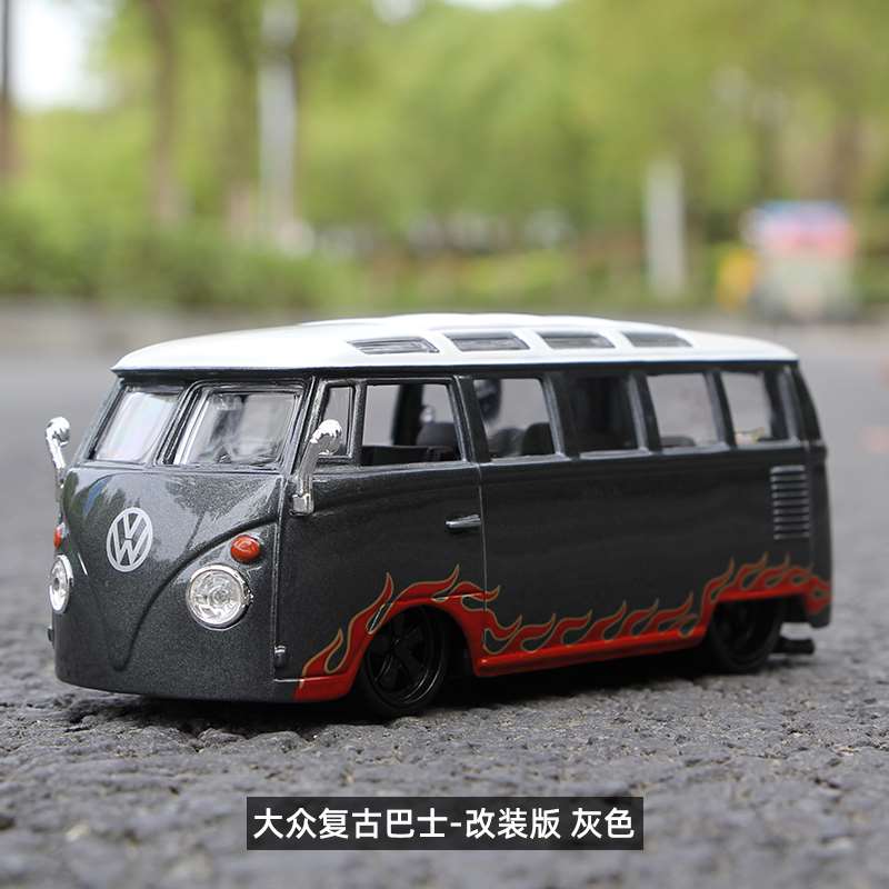 正品大众巴士模型复古面包车客车t1公交车合金汽车模型仿真收藏1: