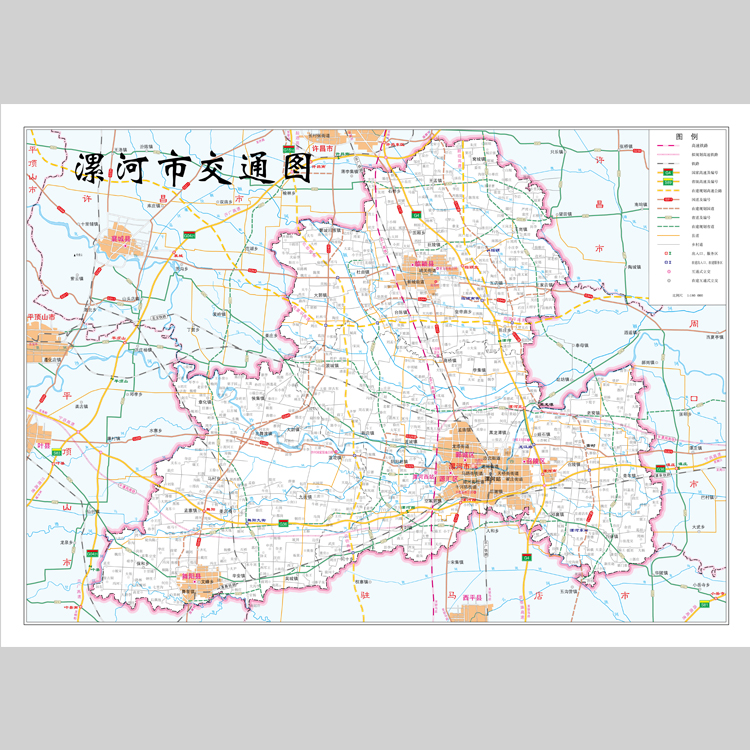 漯河市交通地图电子版设计素材文件