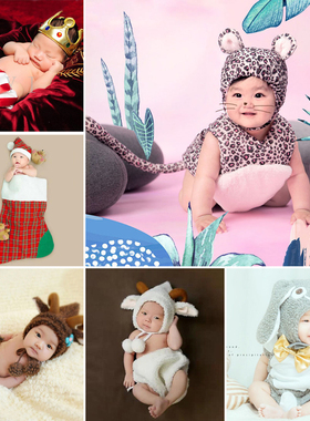 出租儿童摄影3-6个月宝宝服装百天照百日半岁拍照写真造型衣服装
