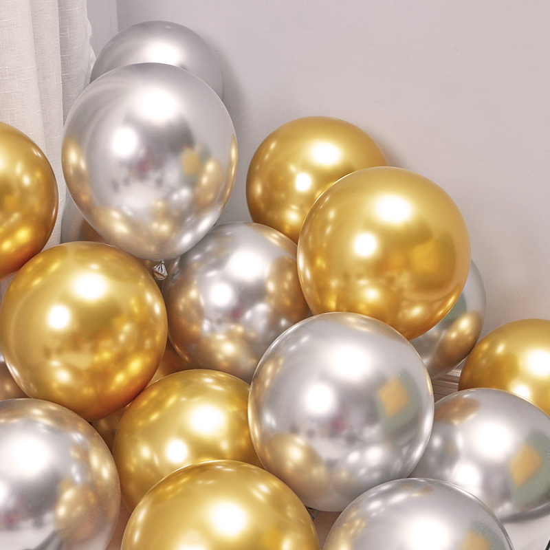 金属气球结婚婚房生日金色银色会场布置加厚儿童气球婚庆开业装饰