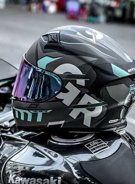 西班牙MT头盔碳纤维摩托车全盔男女士街车冬季骑行机车安全帽四季