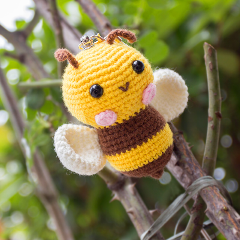 秀丝雅手工奶棉线diy勾织卡通玩偶系列小蜜蜂挂件公仔编织材料包