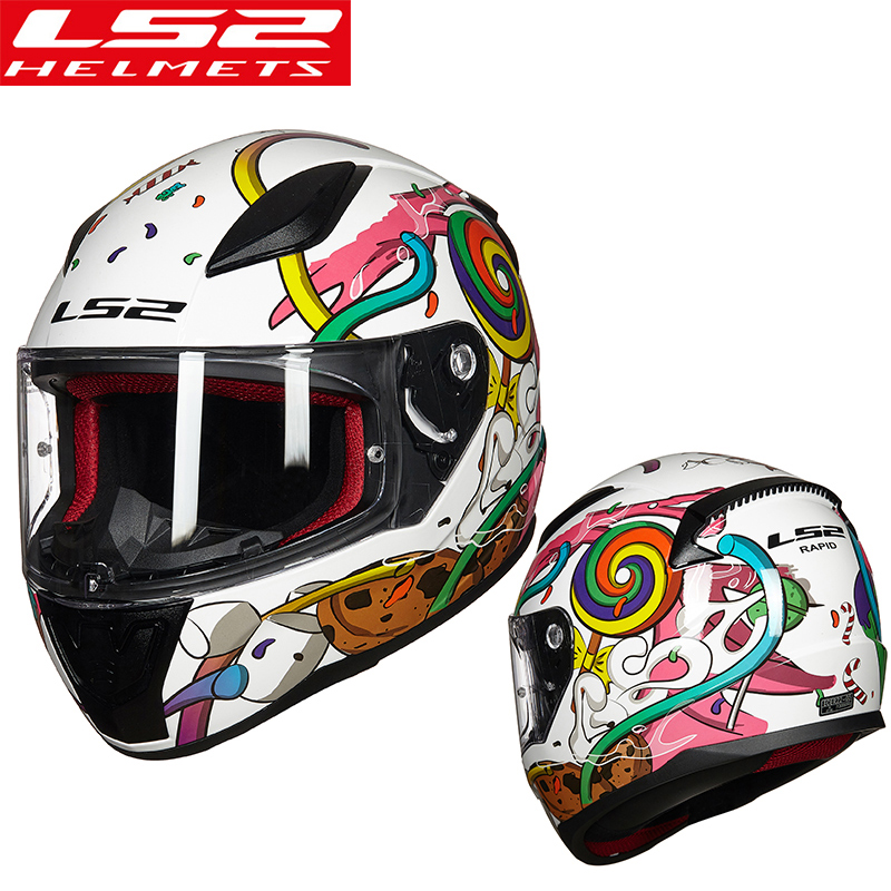 新LS2全盔摩托车头盔秋冬季赛车越野骑行机车男女骑士四季3C跑盔3