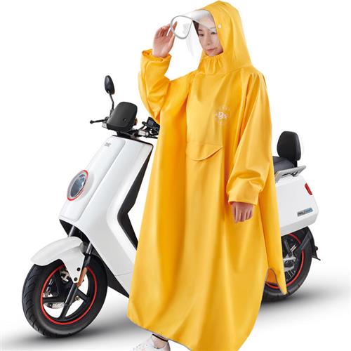 单人带袖雨披电动摩托车长款男女全身防暴雨单人加厚骑行连体雨衣