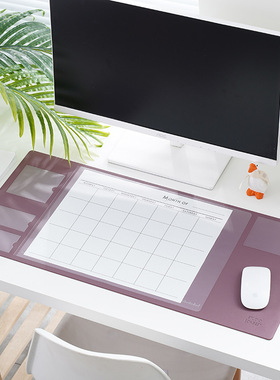 超大办公室书桌垫收纳计划多功能鼠标垫电脑桌面键盘垫备忘写字垫