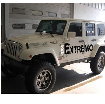 Extremo文字越野车贴适用于Jeep4X4汽车车身贴纸4wd引擎盖备胎贴