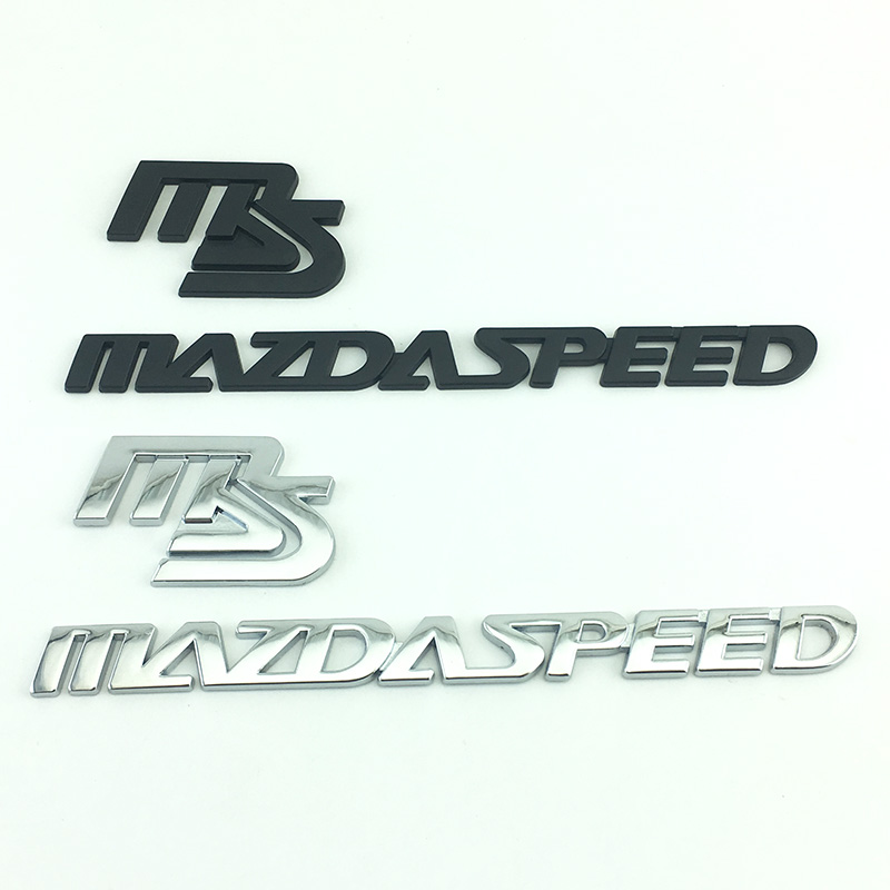 马自达车贴 MS改装个性车标M3M6睿翼mazda金属后尾标叶子板侧标志