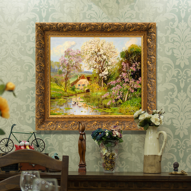 《春》阿内格 画家志明风景手绘油画欧式美式客厅组合餐厅装饰画