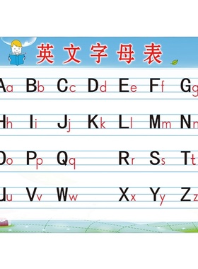 小学对照表26挂图墙小写英文墙汉语拼音儿童个大字母表字母表贴贴