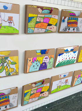 幼儿园阅读美工区环创材料作品收纳盒展示故事墙面教室读书装饰