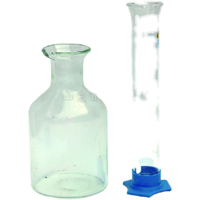 新玻璃储水瓶量杯量文局水位测量量筒雨量计专用读数水杯。。