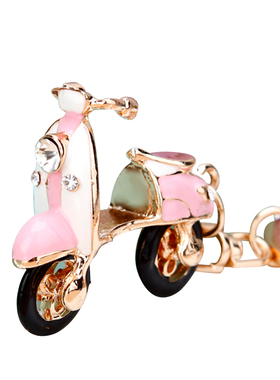 现货速发汽车钥匙扣女韩国创意可爱水钻摩托车模型礼品情侣包包挂