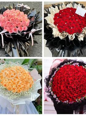 广东省云浮市郁南县罗定市附近同城鲜花店配送38节玫瑰给女友老婆