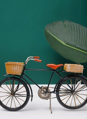 28大杠怀旧老式自行车洋车子摆件单车模型复古80年代感装饰品道具