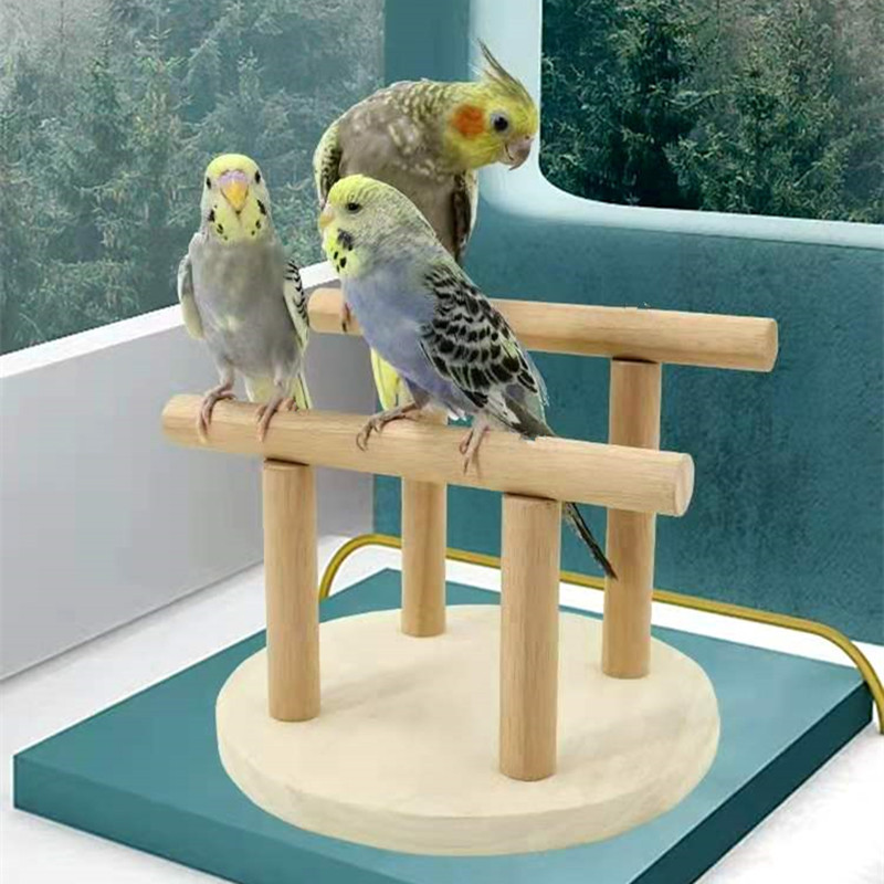 鹦鹉用品 鸟玩具 双棒游戏架 桌面训练站架 游乐场站台攀爬梯秋千