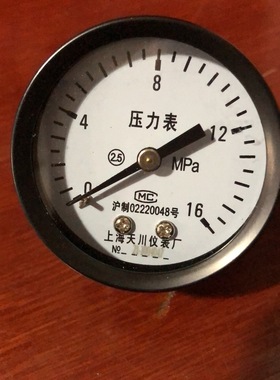 上海天川仪表  轴向压力表Y-50Z 气压表G1/4螺纹接口 2分接口