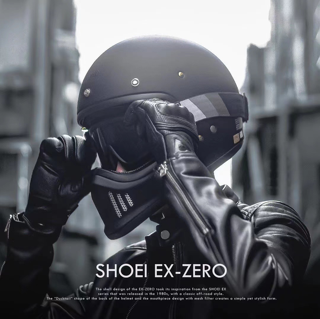 RY骑备部品 正品日本SHOEI EX-ZERO摩托车复古哈雷咖啡骑士全盔