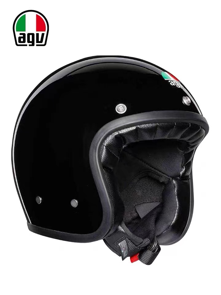 【摩鲨】AGV X70摩托车复古头盔机车骑行半盔4/3半覆式太子头盔