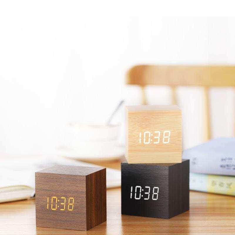 迷你闹钟创意个性懒人学生用床头小型简约电子小钟表宿舍桌面时钟