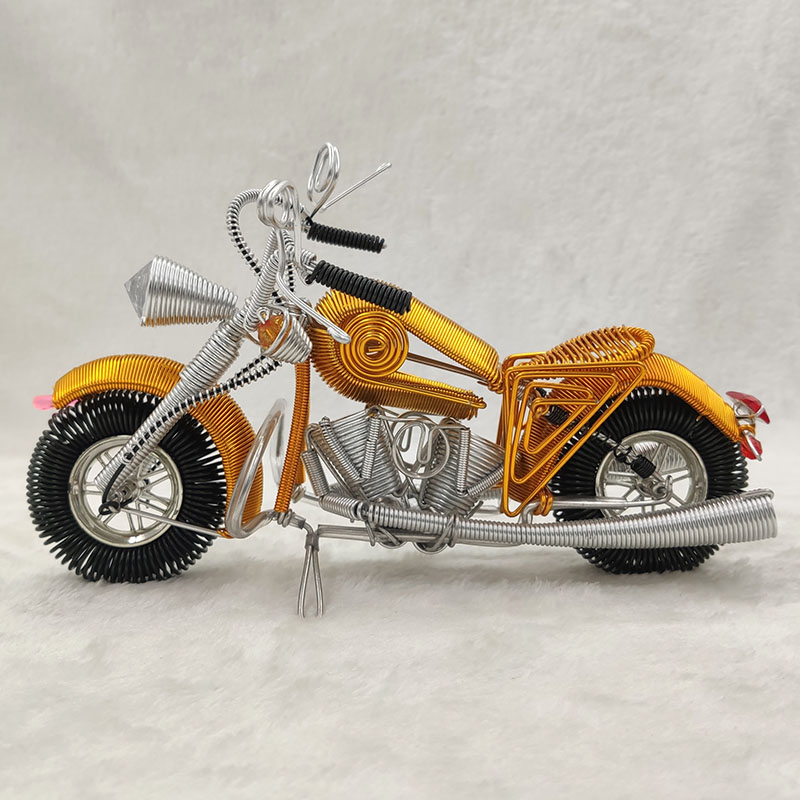 【新款大哈雷】铝线摩托车模型彩色铝丝DIY制作手工课设计作品