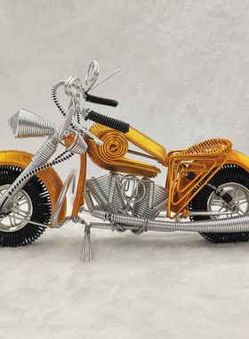 【新款大哈雷】铝线摩托车模型彩色铝丝DIY制作手工课设计作品