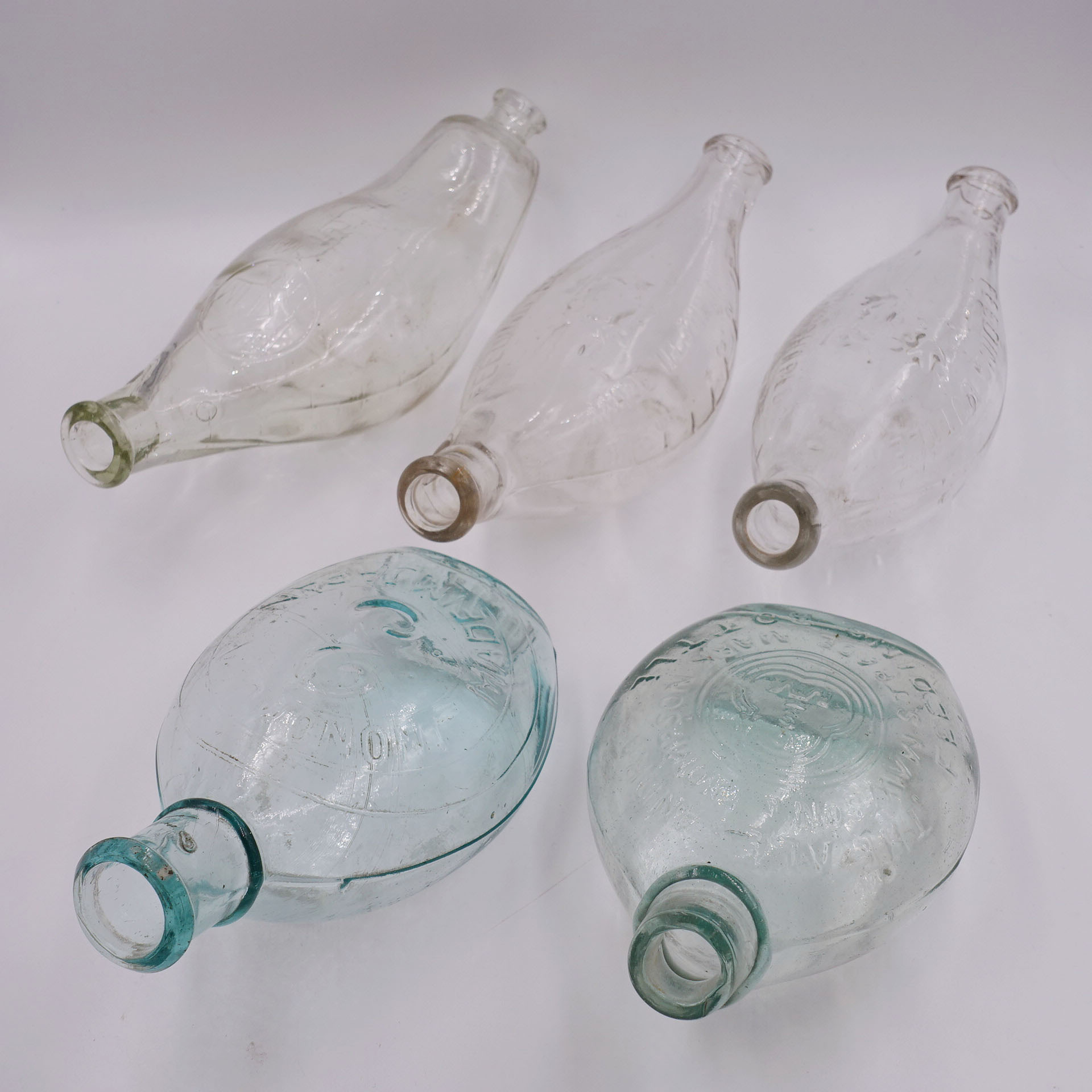 50年代古董玻璃瓶 中国上海日本等多款选玻璃古董奶瓶装饰摆件