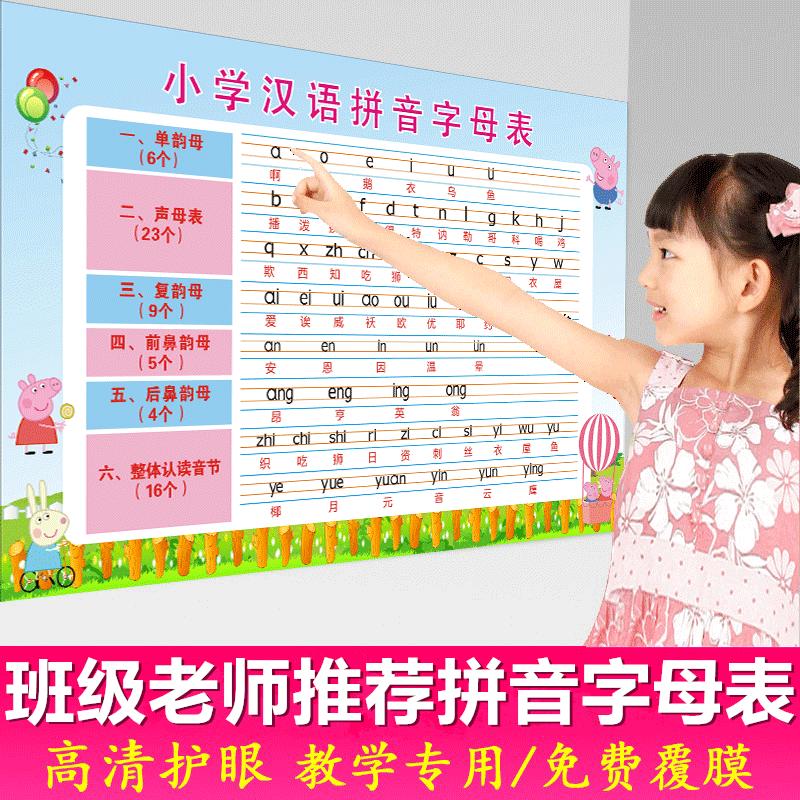 汉语拼音字母表墙贴幼小衔接小学生aoe声母韵母整体认读音节挂图