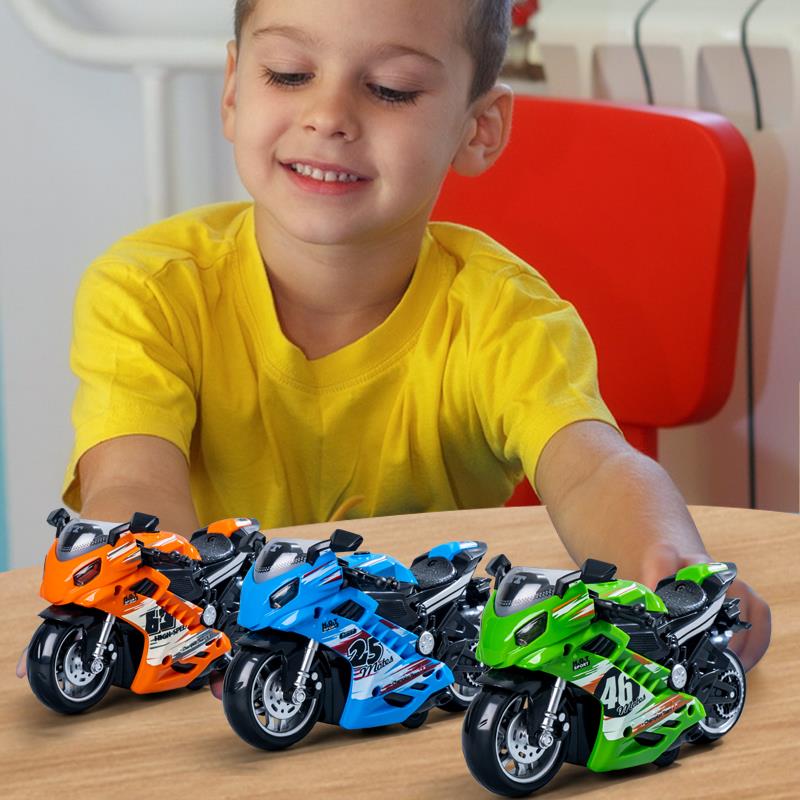 宝宝玩WNS车男孩声光摩托车益具智儿童小汽2-岁车1女孩模型惯性小