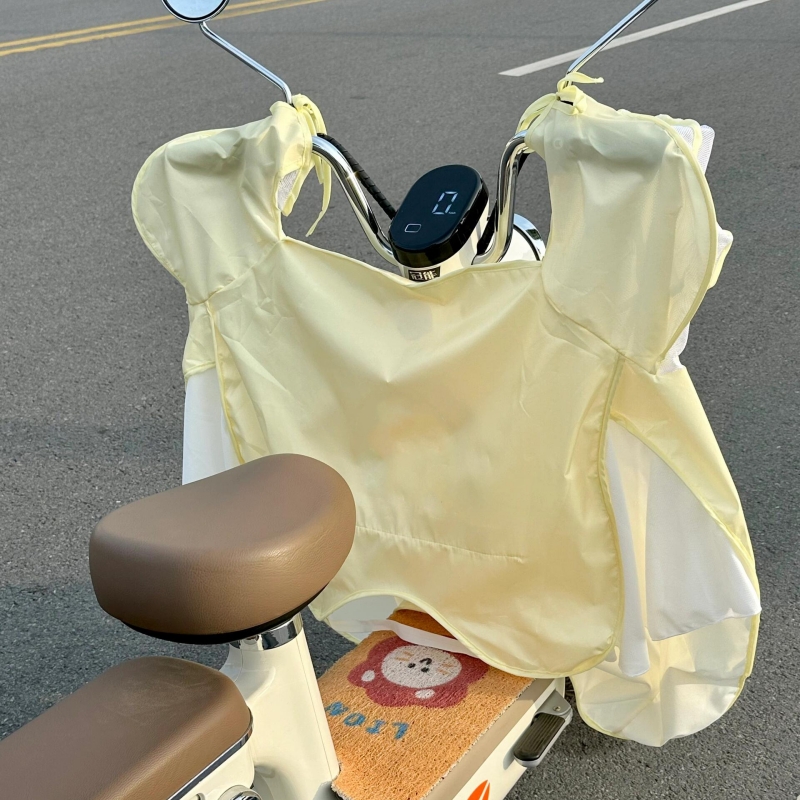 电动车挡风被夏季女薄款遮阳防晒防雨罩电瓶摩托车加大侧翼带坐垫