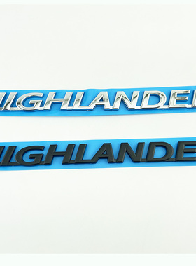 适用于新老款汉兰达车标HIGHLANDER英文字母后备备尾箱贴标志黑色