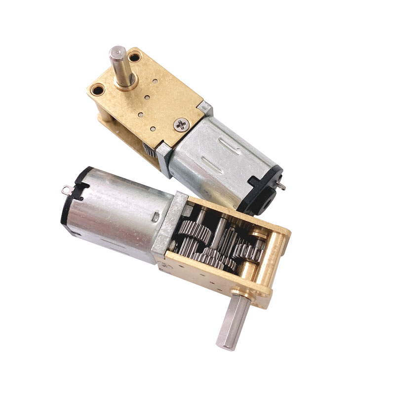 GA12-N20减速电机12V6V3V卧式涡轮蜗杆微型直流小电机自锁小马达