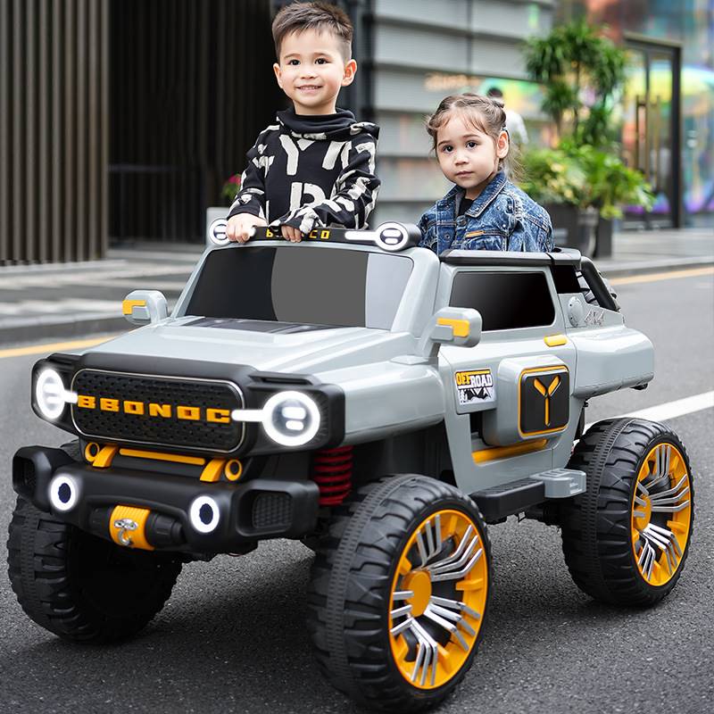 儿童电动越野车四轮玩具车遥控小孩汽车可坐大人四驱婴儿宝宝跑车