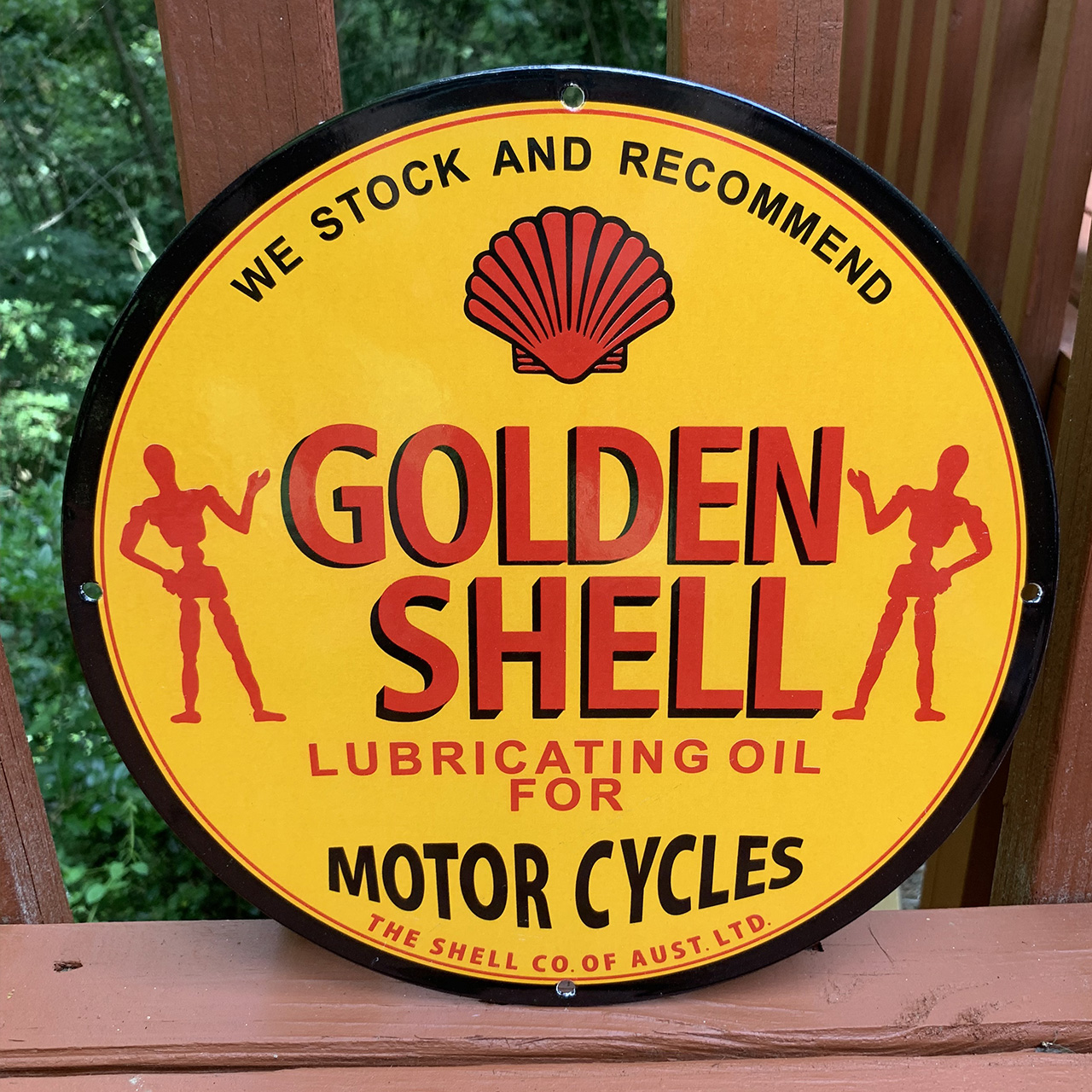 美国复古壳牌石油 SHELL 搪瓷金属立体广告牌 招牌 Vtg