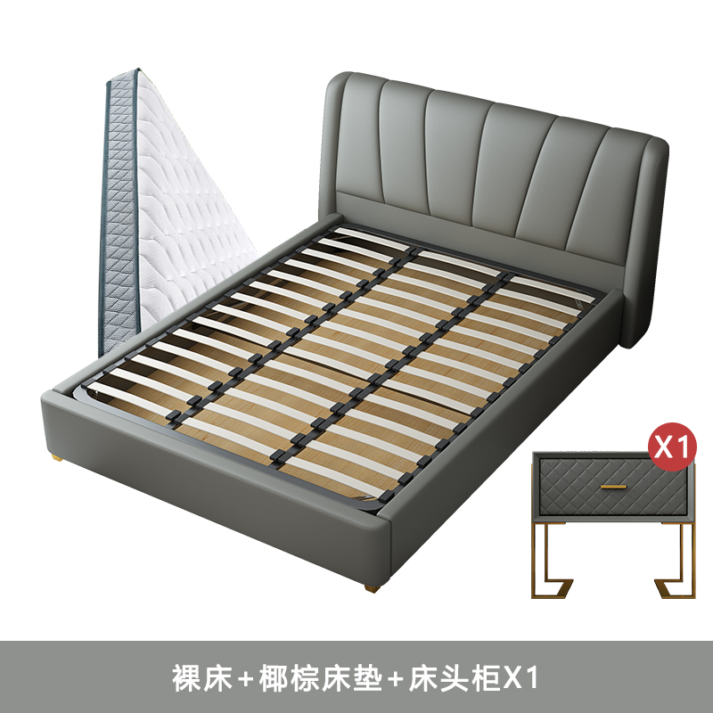 急速发货轻奢床2020新款1.5米1.8米双人床主卧婚床现代简约高箱储